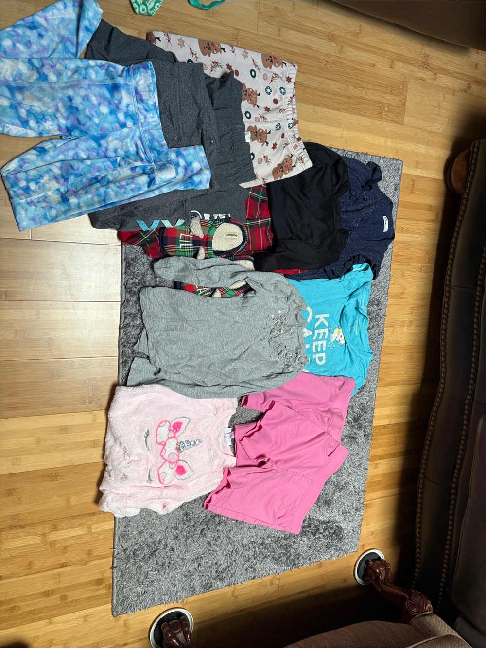 Girls Bundle - sz 8 sweater, pjs, slopes, shorts, sweatshirt, etc